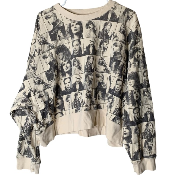 Taylor Swift Tops - Taylor Swift Eras Tour Merch Sweatshirt Size XL Music Indie Streetwear Swiftys